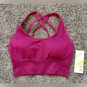Zella Sports Bra Maroon NWT